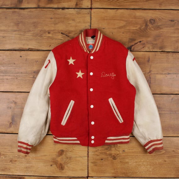 Vintage Sears Varsity Jacket XS 70s Letterman Chain Stitch USA
