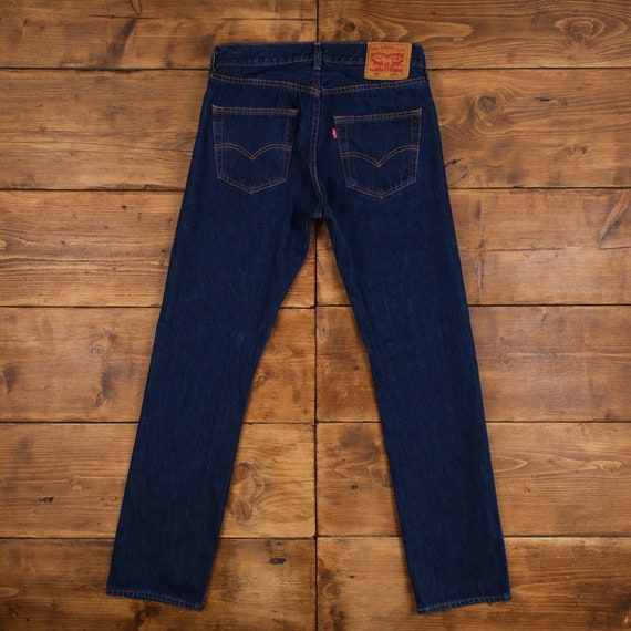 Vintage Levis 501 Jeans 30 X 32 Dark Wash Straight Blue Red - Etsy