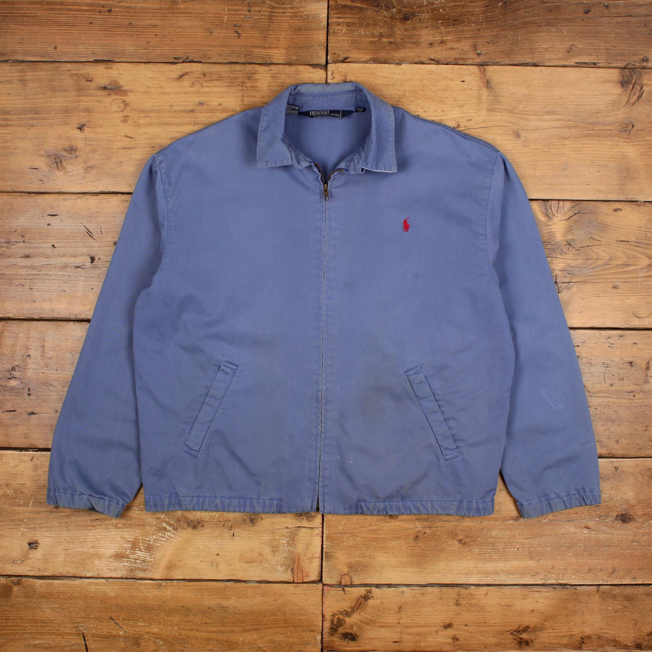 Vintage Ralph Lauren Windbreaker Jacket L 90s Polo Logo Blue - Etsy