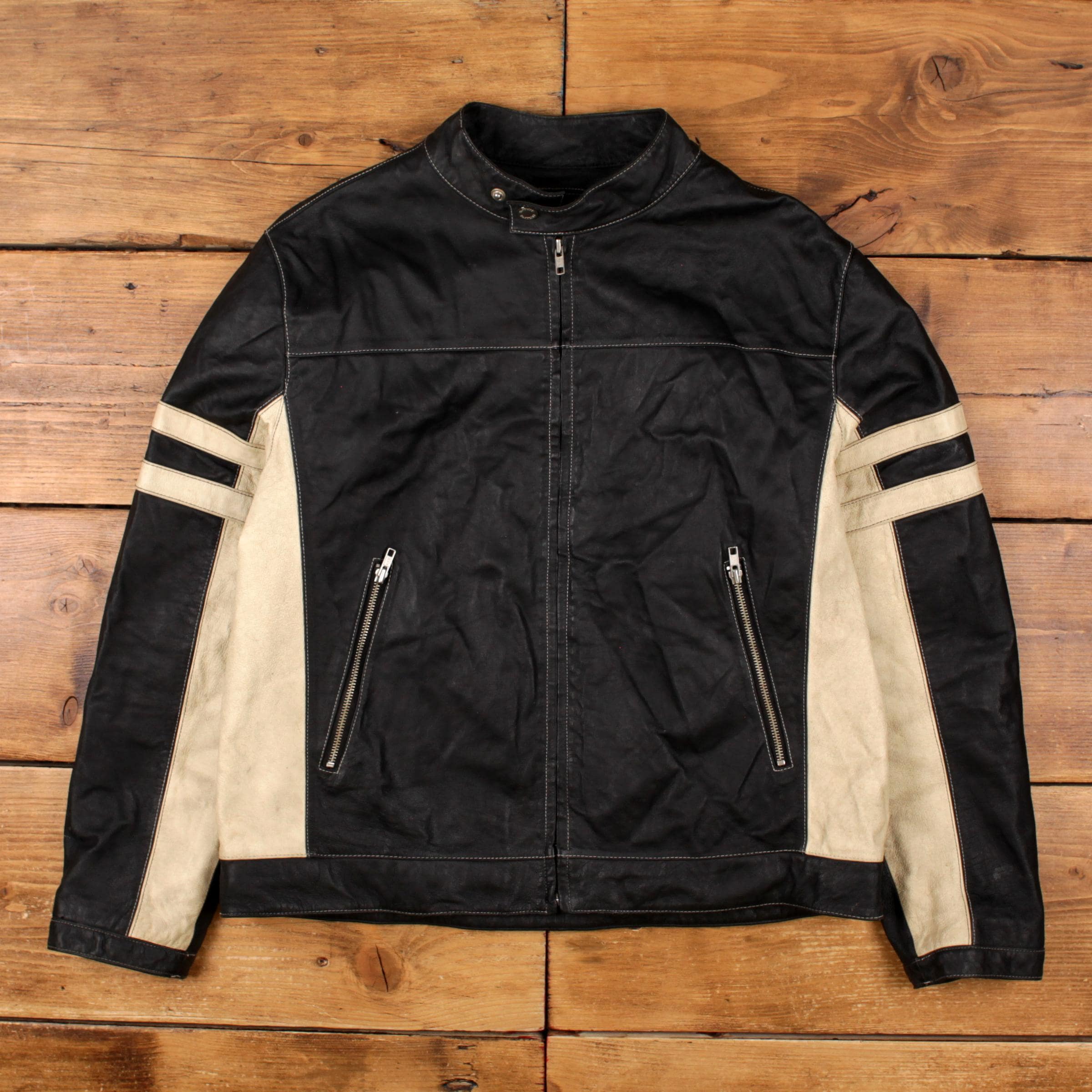 Vintage Wilsons Leather Jacket L 90s M. Julian Moto Cafe Racer