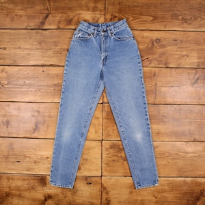 Vintage Levis 505 Jeans 24 x 30 USA Made 90s Stonewash Straight Blue Red Tab