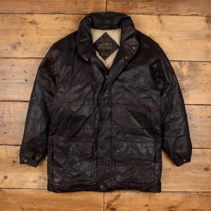 Eddie Bauer Leather Down Jacket - Etsy