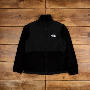 Vintage North Face Outdoor Jacket L Denali Fleece Black Womens