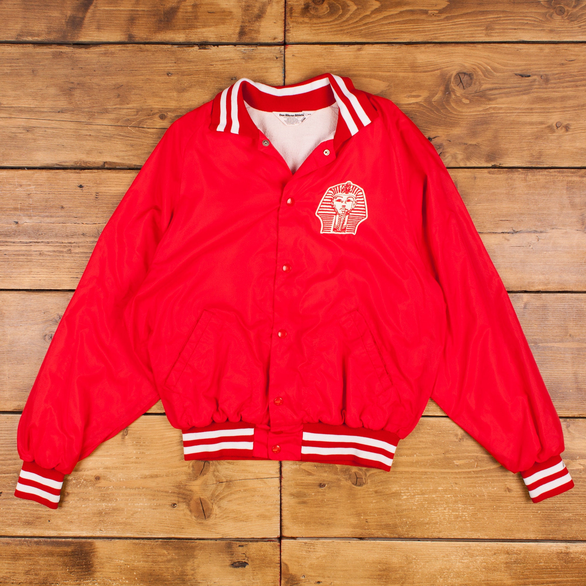 Vintage Don Alleson Athletic Varsity Jacket L 80s Bomber Red