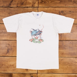 Vintage Graphic T Shirt L 90s USA Made Jim Morris Environmental T 