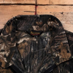 Chaleco polar Browning 2XL para hombre, color marrón, camuflaje Real Tree, chaqueta de caza con cremallera. imagen 3