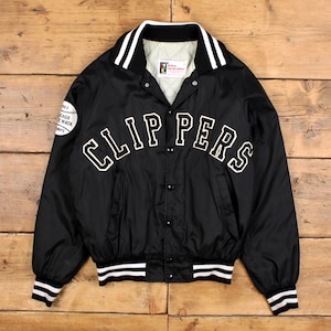Vintage Active Varsity Jacket L 80s Bomber Raglan Baseball USA Made Satin