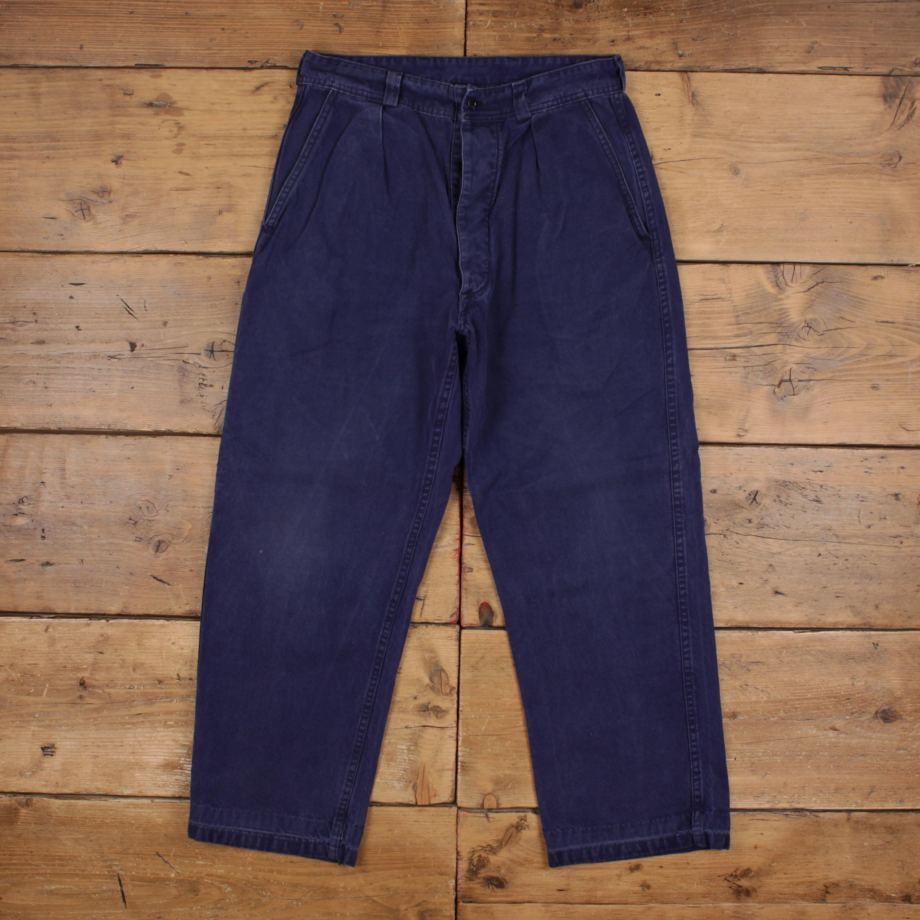 Vintage S.N.C St James French Workwear Pants Trousers 30x28 80s