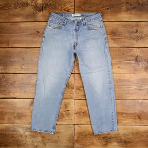 Vintage Levis 550 Jeans 35 x 29 Stonewash Straight Blue Red Tab Denim