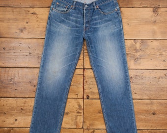 vintage Levis 532 Jeans 34 x 32 Stonewash Straight Blue Red Tab Denim