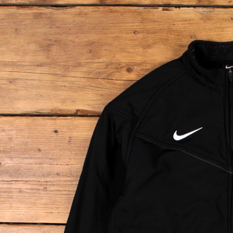 Nike Fleecejacke M Herren 00er Jahre Schwarz Polyester Gefüttert Athletisches Training Bild 7
