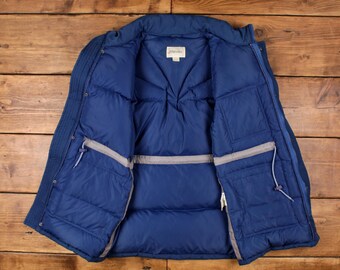 Vintage St John's Bay Puffer Jacket L Blue - Etsy