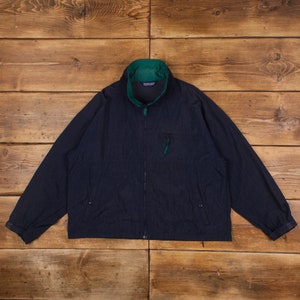 80s Denim Parka Jacket Vintage 80s 90s Lands End Distressed 