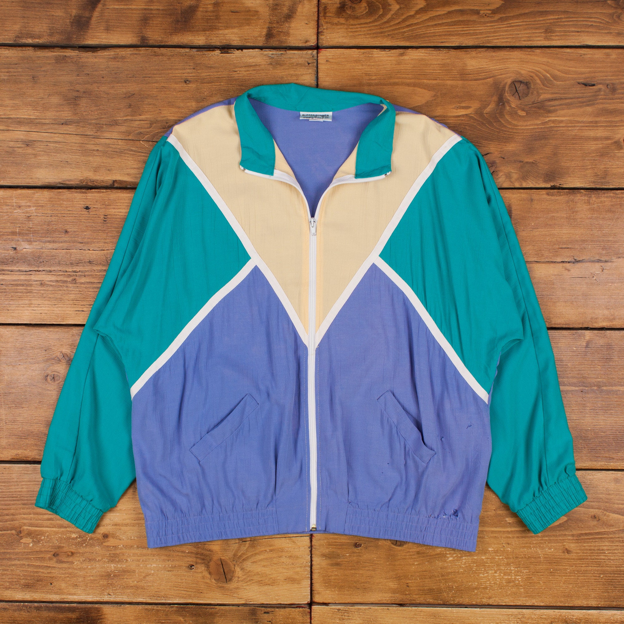 【ネット限定】 XL Jacket Windbreaker Dunner Alfred Vintage 80s Block Colour ジャケット・アウター