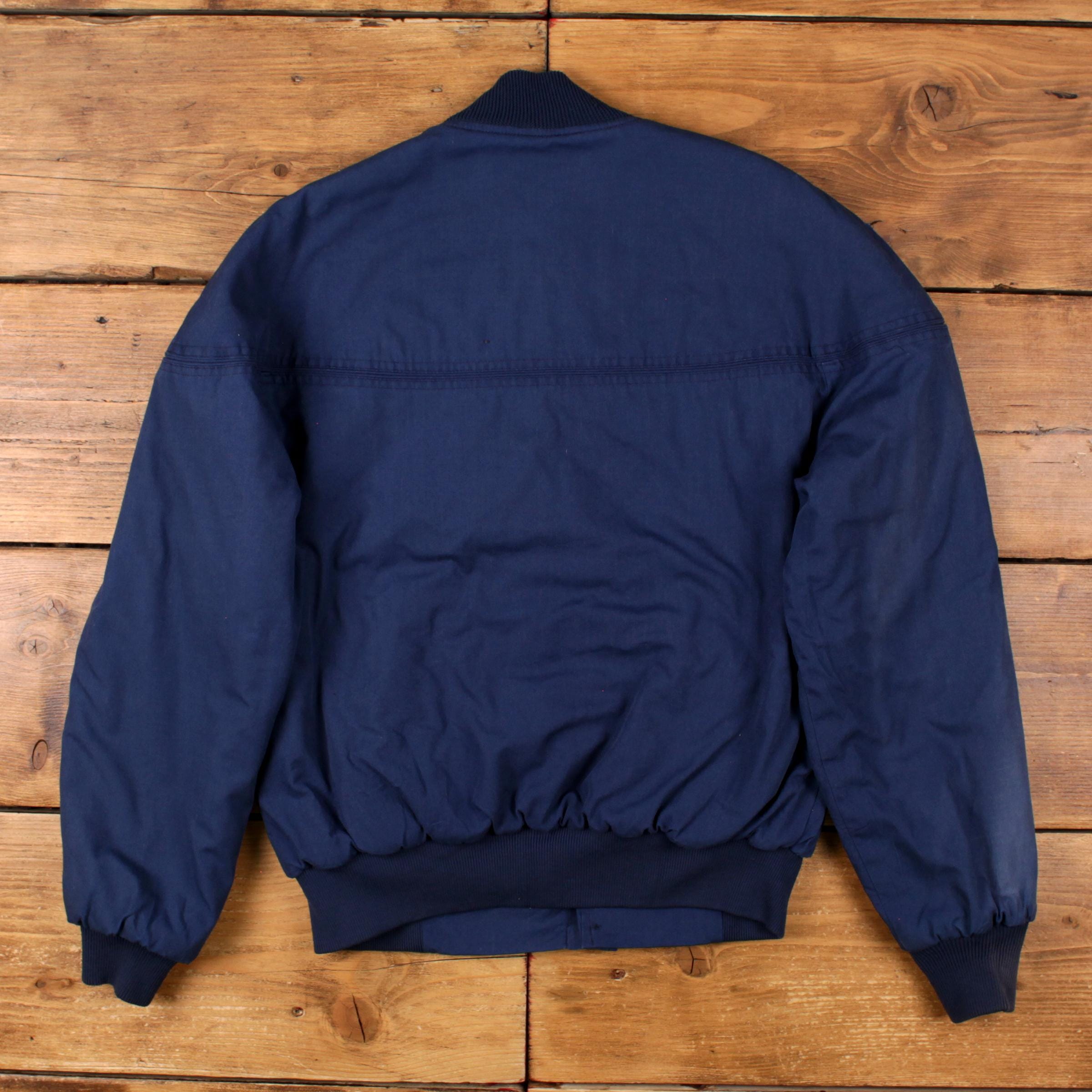 ジャケット・アウター vintage PAR AVION work jacket talon zip VINTAGE Workwear Jacket Mens Large Blue Full Zip Talon Nylon Lined