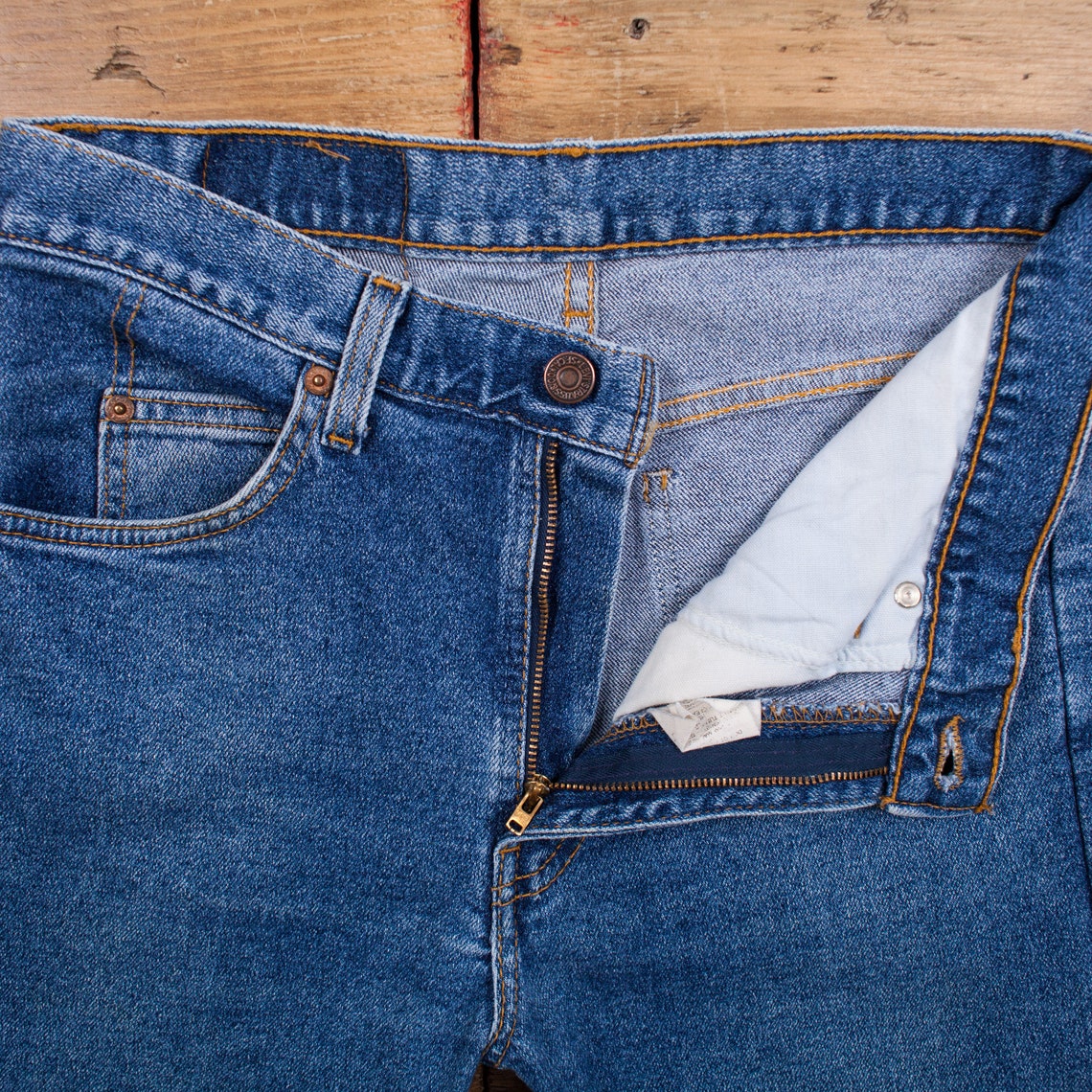 Vintage Levis Jeans 30 x 31 90s Medium Wash Straight Blue Womens Red Tab Denim, foto 4 di 5