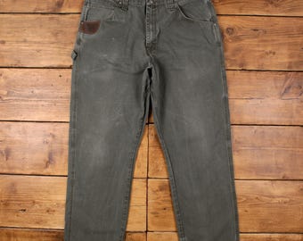 Vintage Wrangler Carpenter Pants Trousers 38x32 Riggs Workwear Unisex Straight