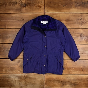 Vintage Columbia Outdoor Jacket M Fleece Lined Fleece Purple Womens