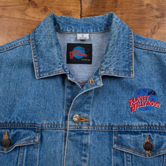 Vintage Planet Hollywood Denim Jacket M Oversized… - image 5