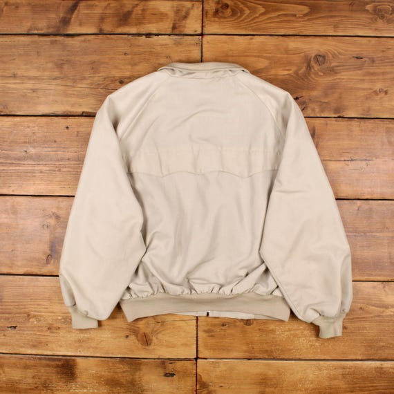 Vintage Saddlebrook Bomber Jacket 2XL 80s USA Made Beige - Etsy