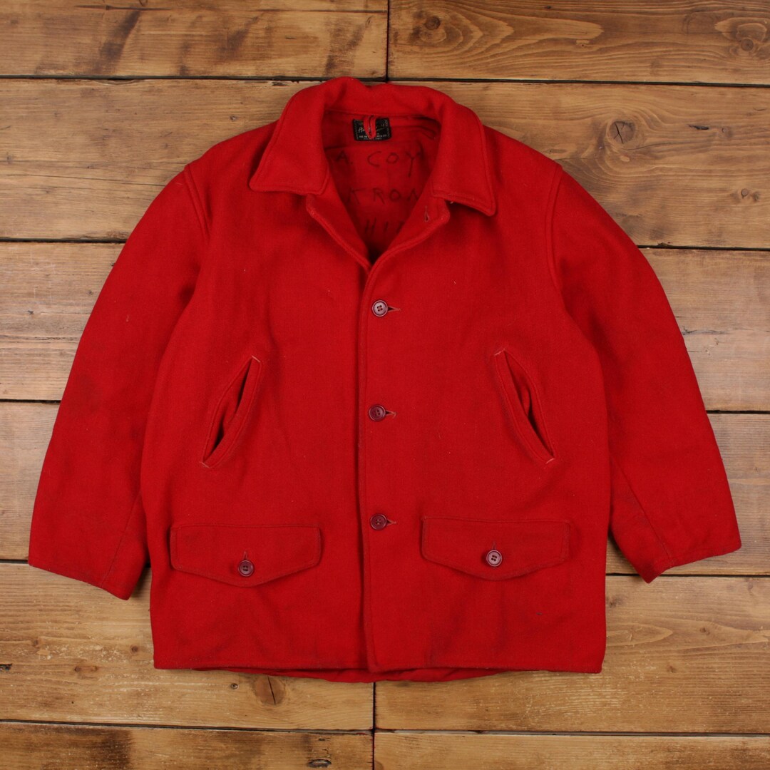 ジャケット・アウター American field HETTRICK MFG 50s Vintage American Field Jacket M Mens 50s Hettrick MFG Co Red Wool