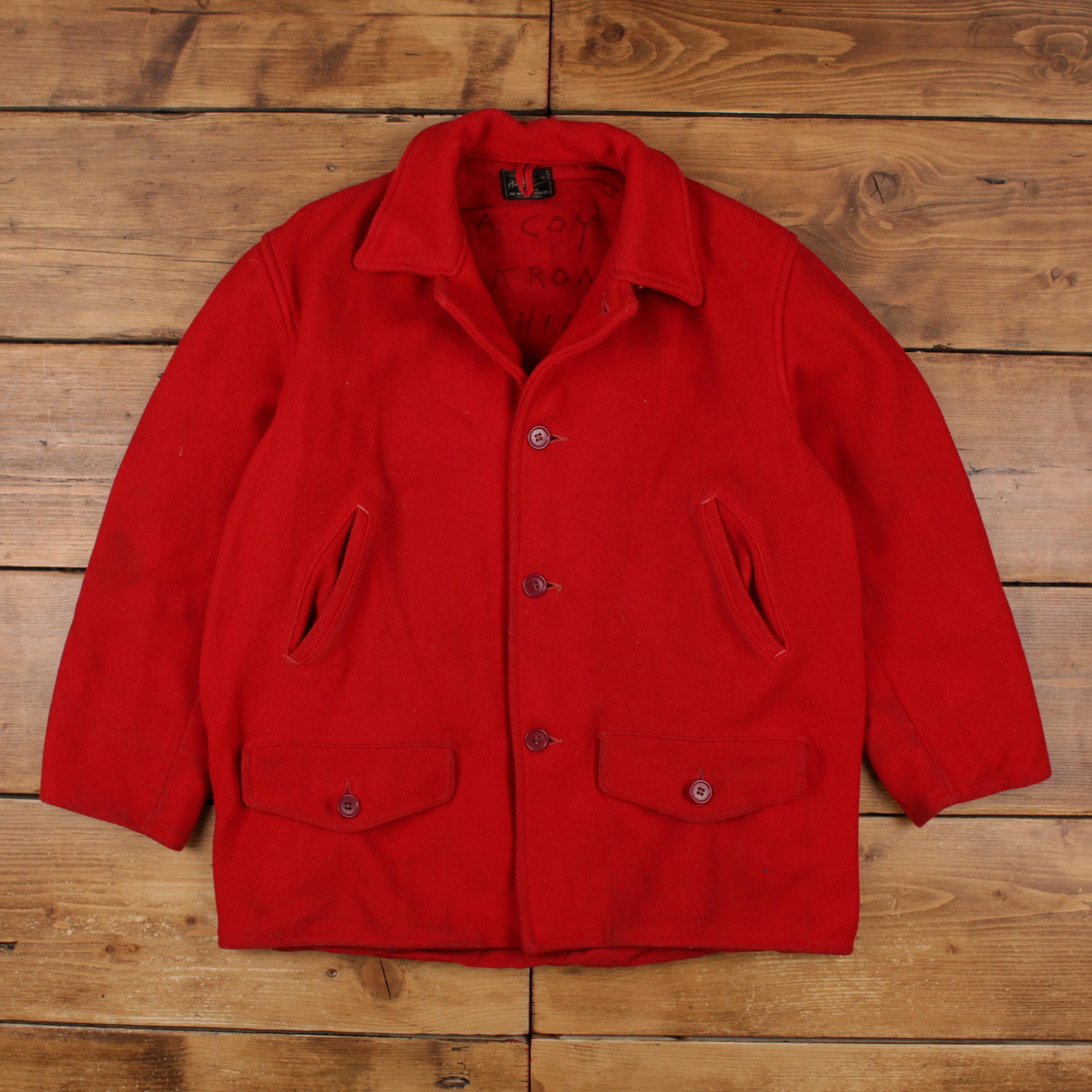 ジャケット・アウター American field HETTRICK MFG 50s Vintage American Field Jacket M Mens 50s Hettrick MFG Co Red Wool