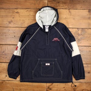 Vintage Disney Windbreaker Jacke L Disney Cruise 1/4 Zip Blau