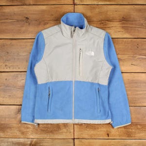 Vintage North Face Outdoor Jacket M Denali Fleece Blue Womens