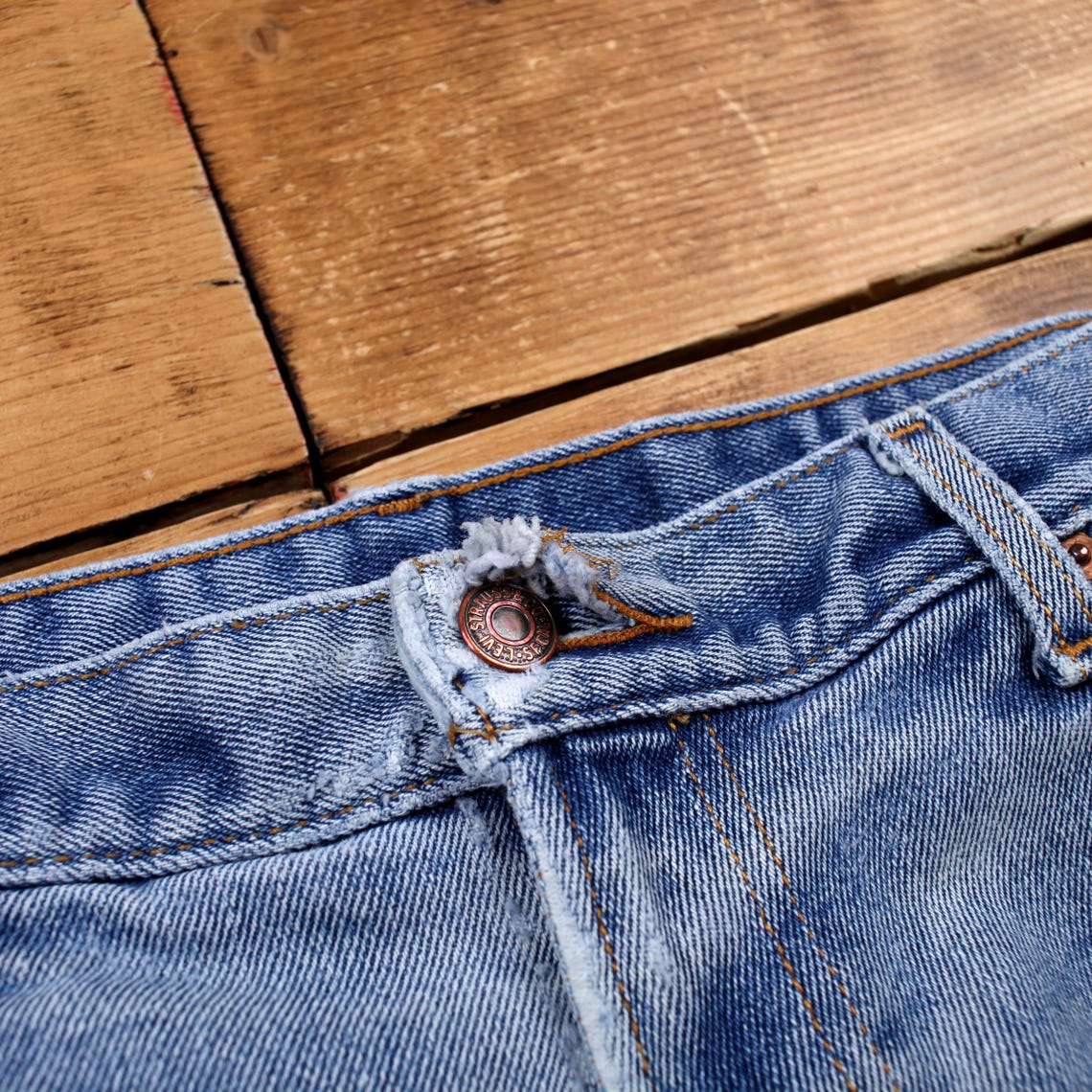 Levis 517 Bootcut Jeans 34x30 Blue Regular Boot Cut Stonewash Red Tab Denim, foto 4 di 5