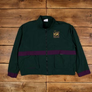 Vintage Star Bus Weather Screen Windbreaker Jacket XL Green
