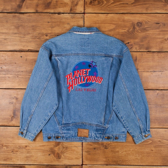 Vintage Planet Hollywood Denim Jacket M Oversized… - image 3