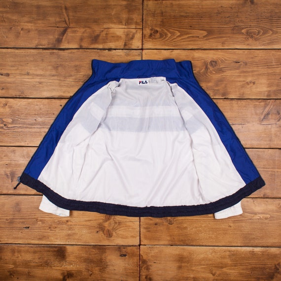 Vintage Fila Windbreaker Jacket S Blue Zip - Etsy