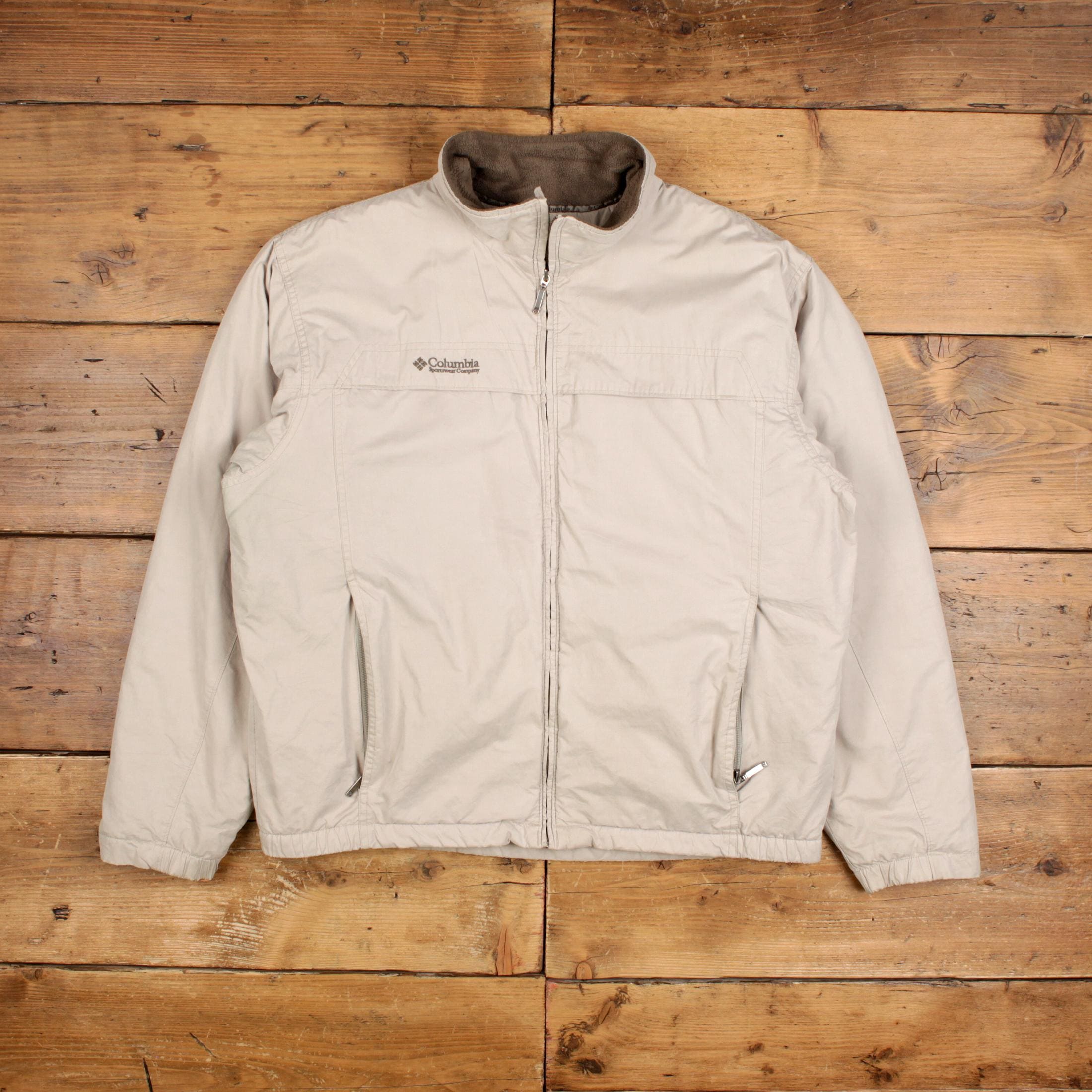 Vintage Columbia Outdoor Jacket L Padded Windbreaker Beige - Etsy