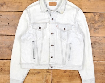 Vintage Levi's Denim Jacket M 90s Trucker USA Made Blue - Etsy Israel