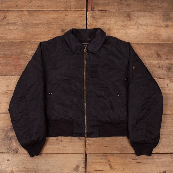 Mens Vintage Alpha Industries Black B-15 Flight Bo