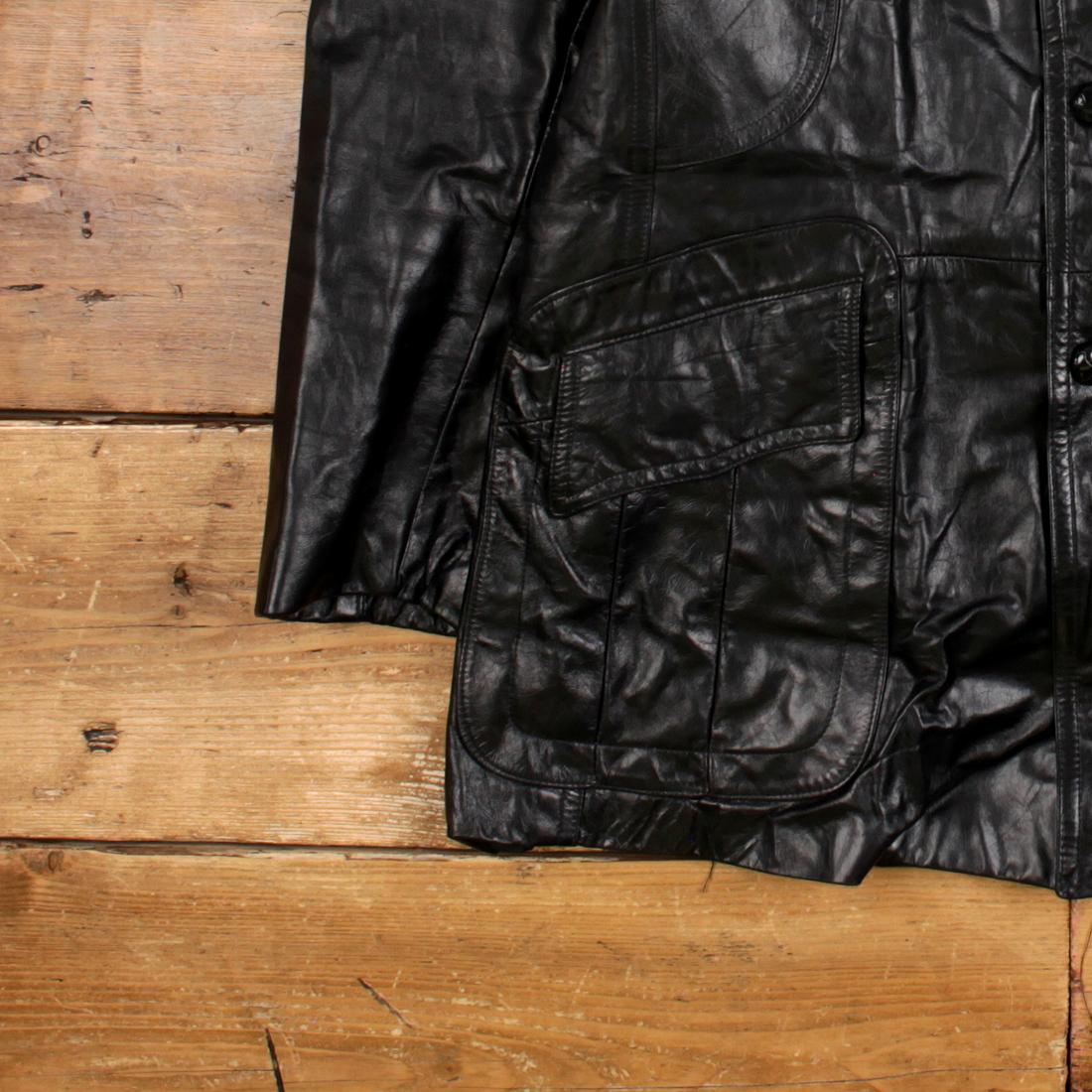 Vintage Leather Jacket XL 80s Car Coat Removable Liner Black - Etsy