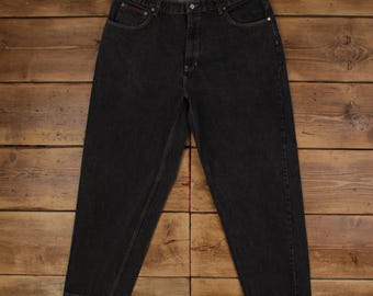 Pantalones vaqueros vintage Tommy Hilfiger, talla 40 x 30, rectos, de algodón, color negro para hombre.