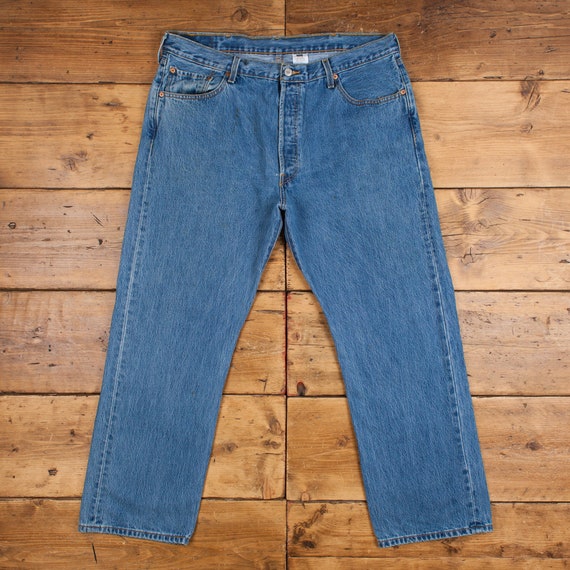 Vintage Levis 501 Jeans 40 X 30 Medium Wash Straight Blue Red Tab