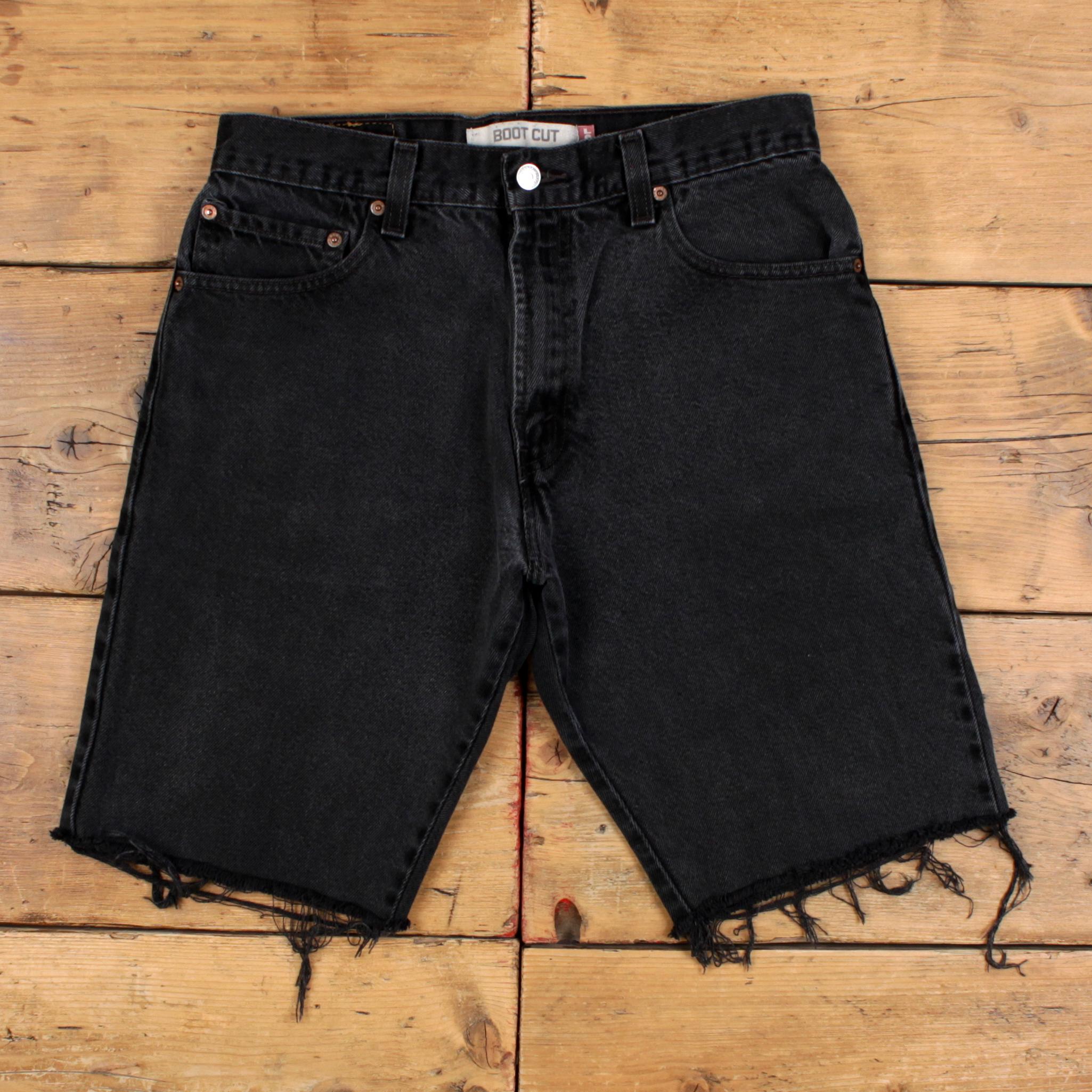 Levis 517 Shorts 32 00s Raw Hem Black Boot Cut off Mid Rise - Etsy