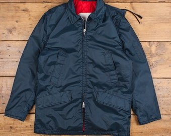 Vintage St John's Bay Outdoor Coat M 90s Beige Zip Snap - Etsy