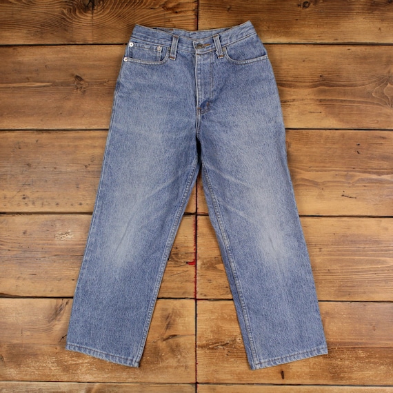 Vintage Levis Jeans 24 x 25 80s Stonewash Straight Blue Womens Red Tab Denim