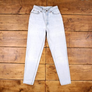 Vintage Levis 512 Jeans 27 x 31 USA Made 90s Light Wash Straight Blue Womens