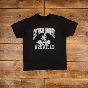 Vintage Fruit of the Loom Single Stitch T-Shirt Grafik großes 90er Jahre USA Made Gym