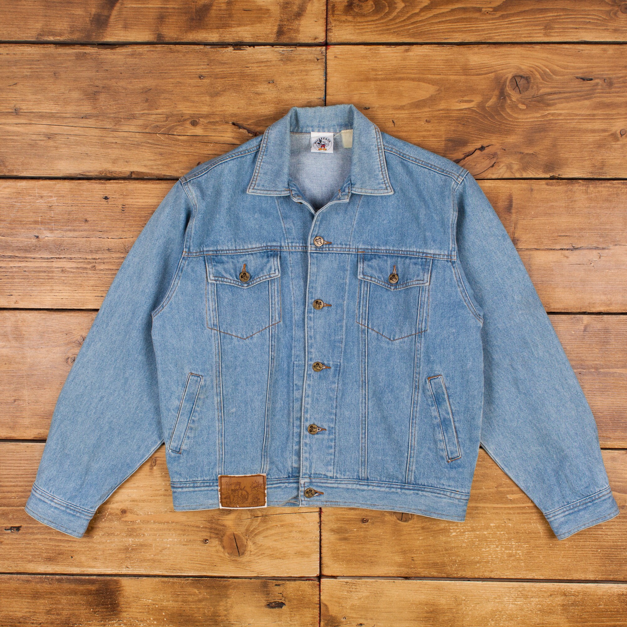 Vintage Mickey Mouse Denim Jacket - Etsy Vintage Mickey Mouse Denim Jacket - Etsy