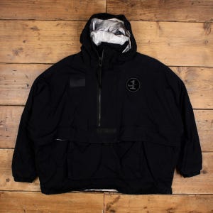 Nike Air Force 1 Air Force 1 XL-jas heren 00s zwarte pullover anorak gevoerd met capuchon afbeelding 1