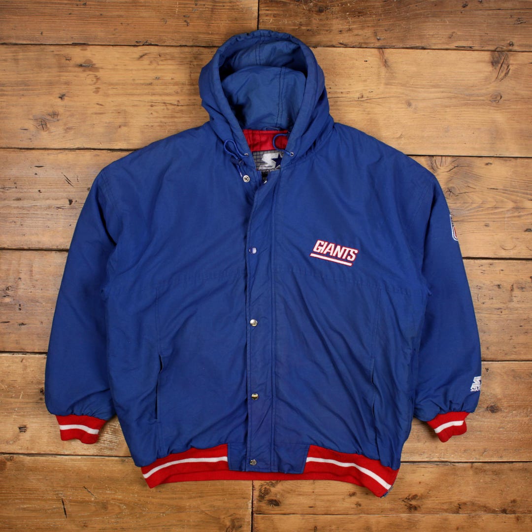Jaqueta vintage Starter New York Giants tamanho G masculina, azul