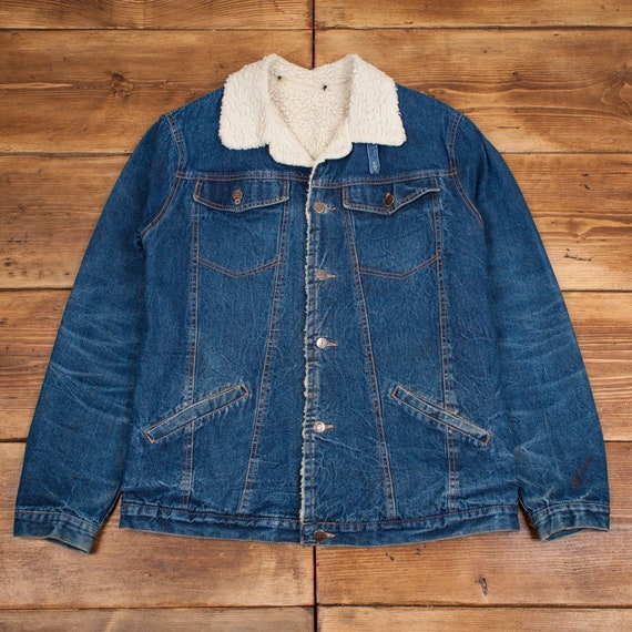 denim lined sherpa jacket