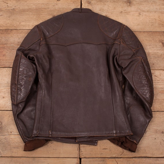 ビンテージ レザージャケット 古着 90s Wilson 比翼 スタンドカラー 本革 レザー ジャケット ボア