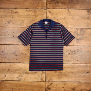 Camisa Lacoste Regular Fit A Rayas De Algodón Para Hombre - Blanco/Azul Marino | Clásica Y Elegante