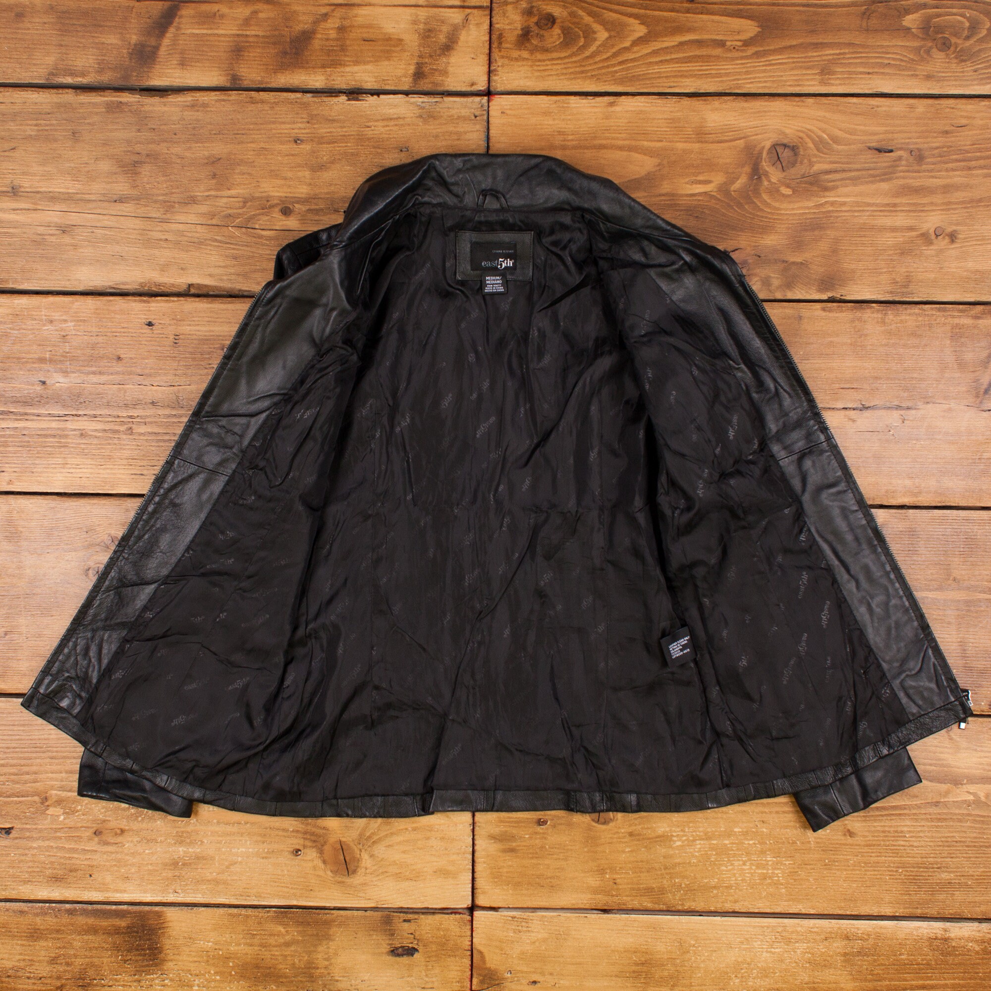 Vintage East 5th Leather Jacket M 90s Black Womens - Etsy